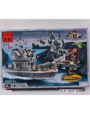 Конструктор Brick 819 Островной форт 505дет.,6+ лет,в кор. 41*28*6,5см