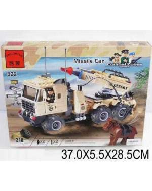 Конструктор Brick 822 Военная машина 310 дет.,в кор. 37,5*5,5*28,5см